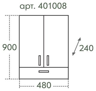 Шкаф СанТа Стандарт 401008 48см белый